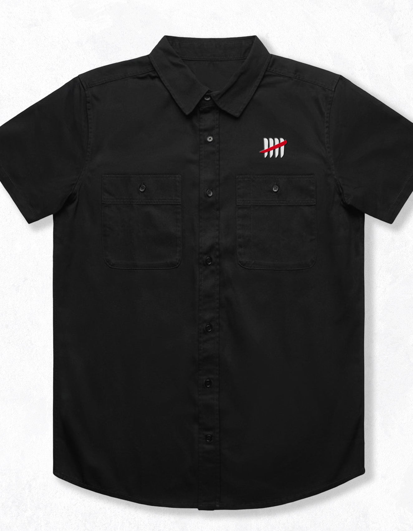 Kill 5 Embroidered Button Up T Shirt