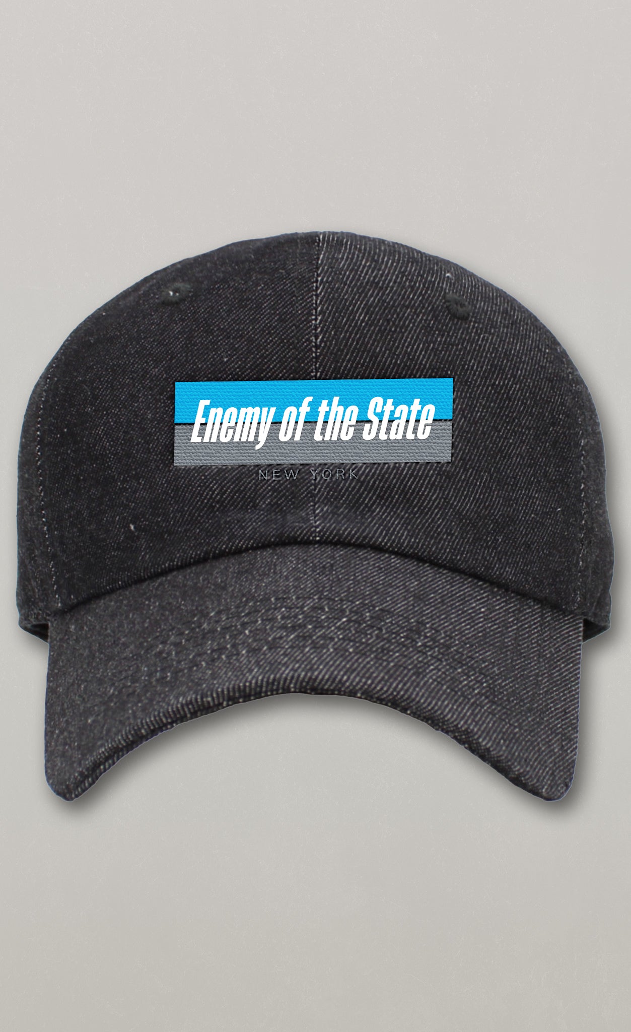 Divide & Conquer Embroidered Black Denim Dad Head