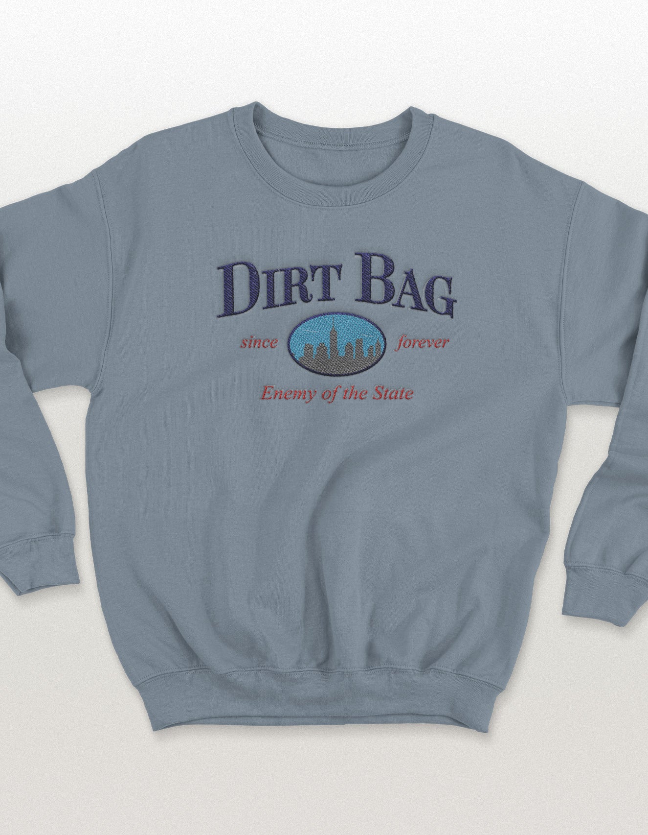 NOT A DRI FIT - Embroidered Dirtbag Midweight Pigment-Dyed Crewneck