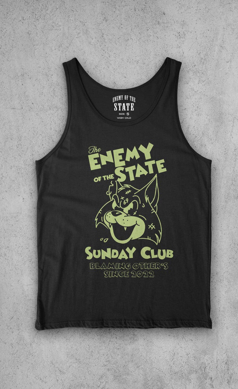 Enemy of the State Bad Kitty Sunday Club Muscle Tank