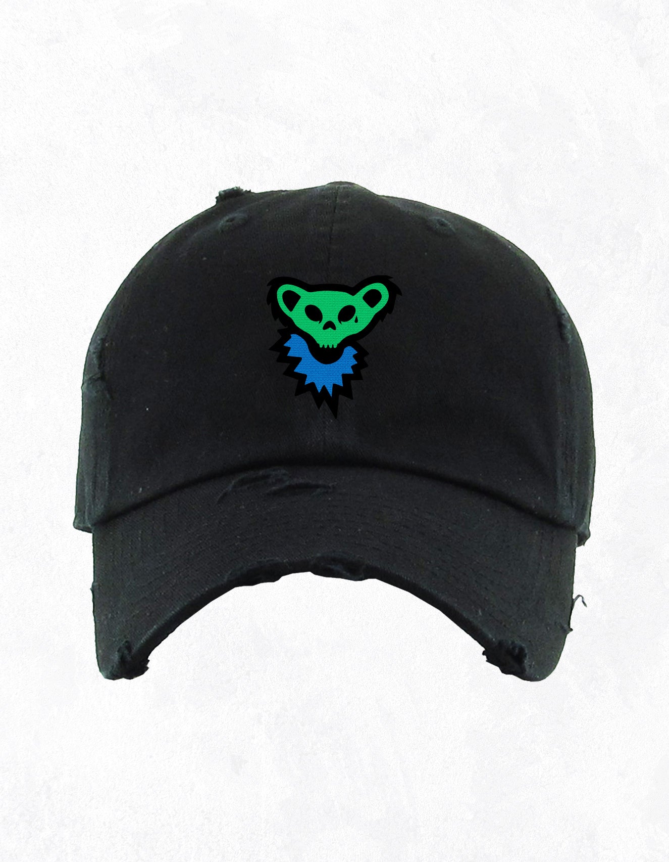Greatfully Dead Embroidered Distressed Dad Hat