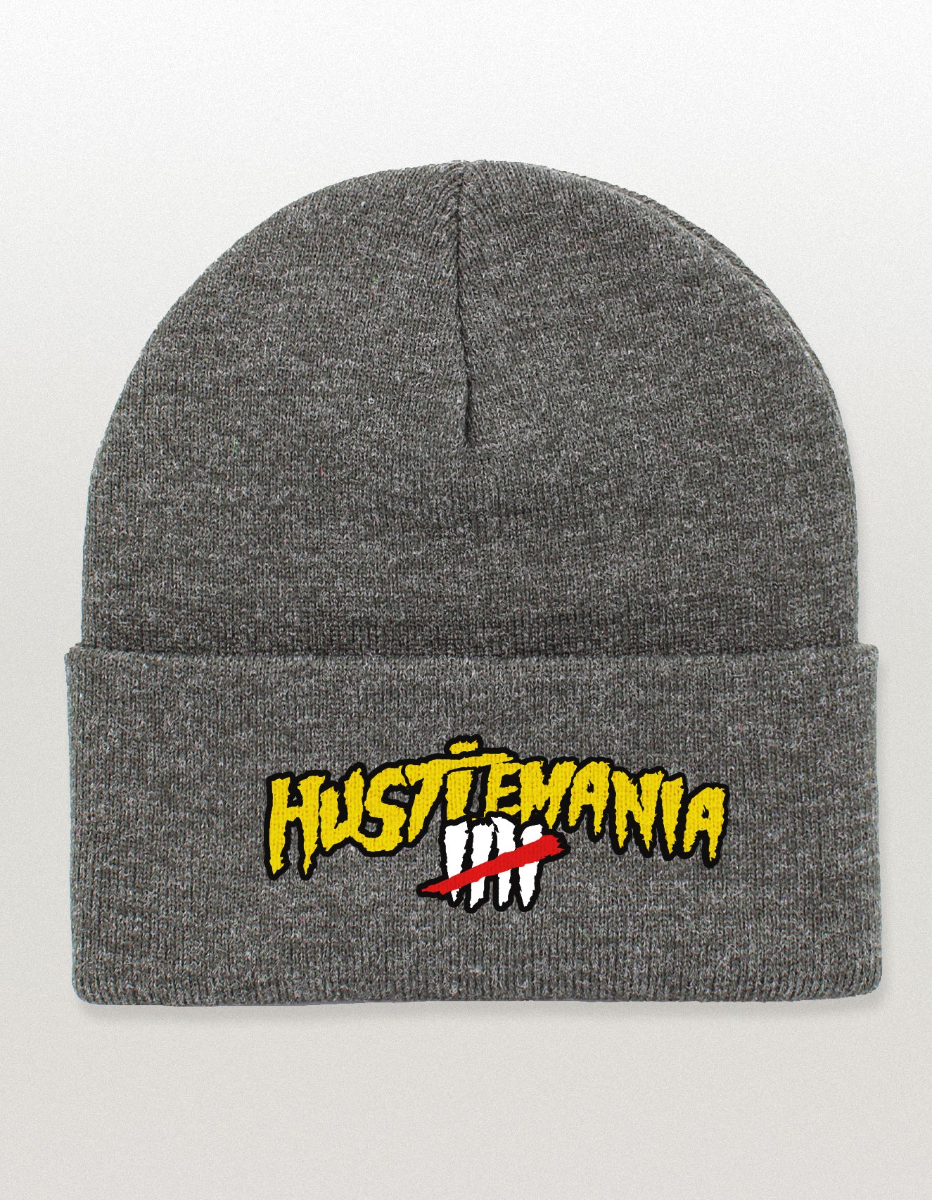 Hustlemania Embroidered Cuff Beanie