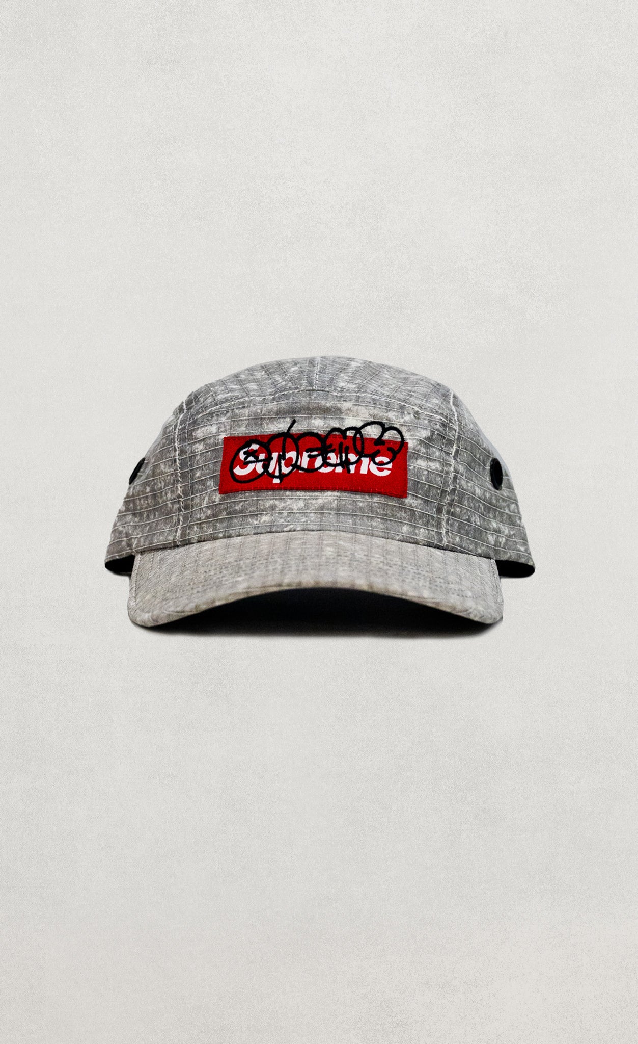 Grey S̷u̷p̷r̷e̷m̷e̷ x Enemy of the State Ripstop Tagged Box Logo Hat