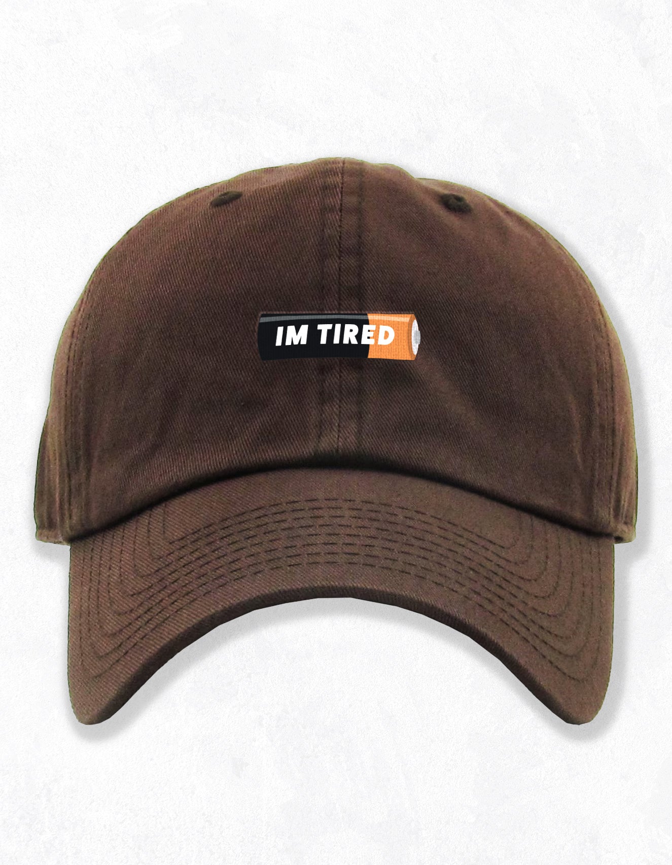 I'm Tired Battery Embroidered Dad Hat