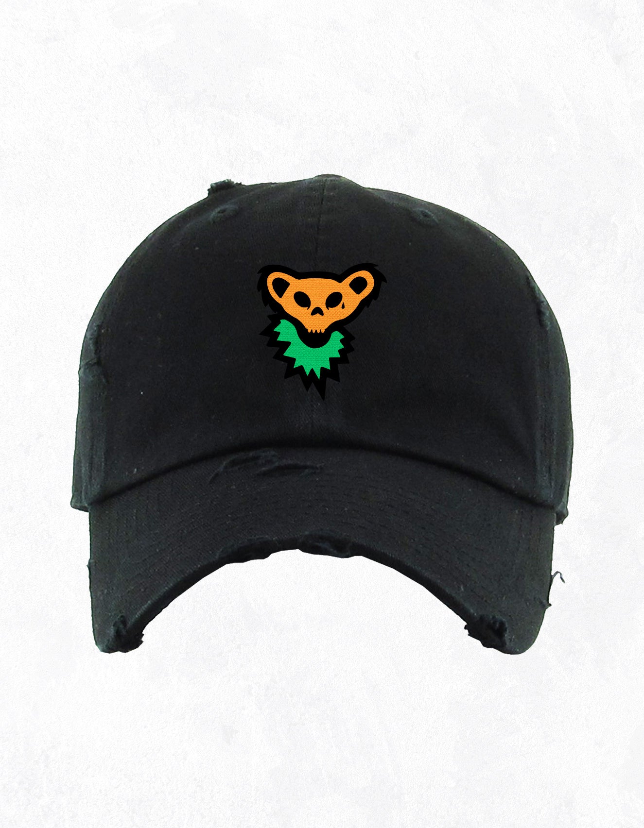 Greatfully Dead Embroidered Distressed Dad Hat