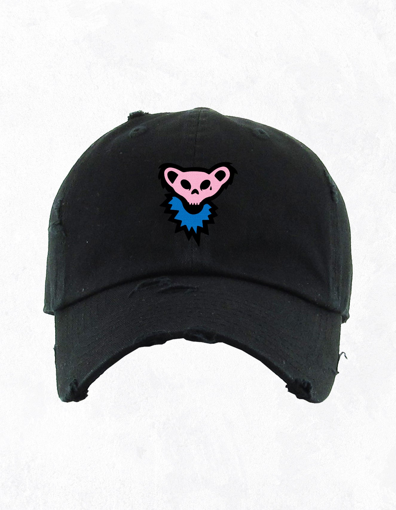 Greatfully Dead Embroidered Distressed Dad Hat
