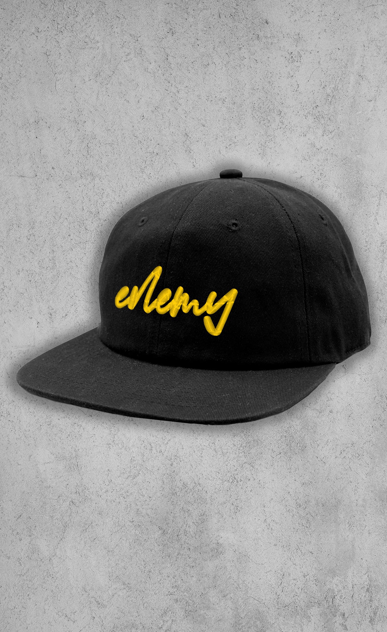 Puff Embroidered Enemy Script Unstructured Hat