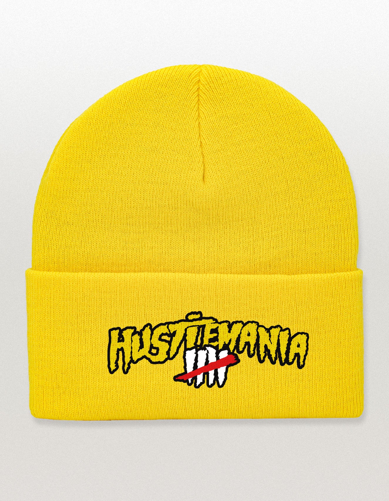 Hustlemania Embroidered Cuff Beanie