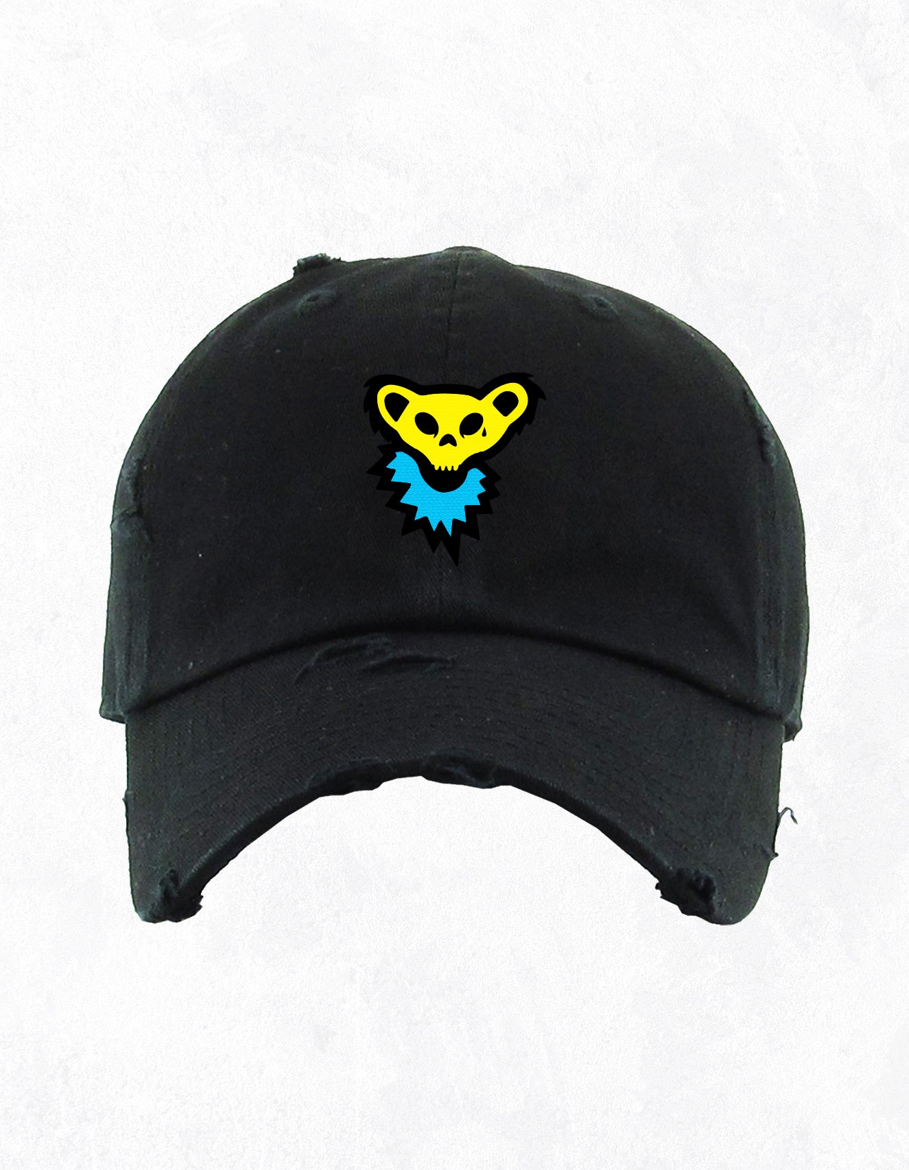 Greatfully Dead Embroidered Distressed Dad Hat