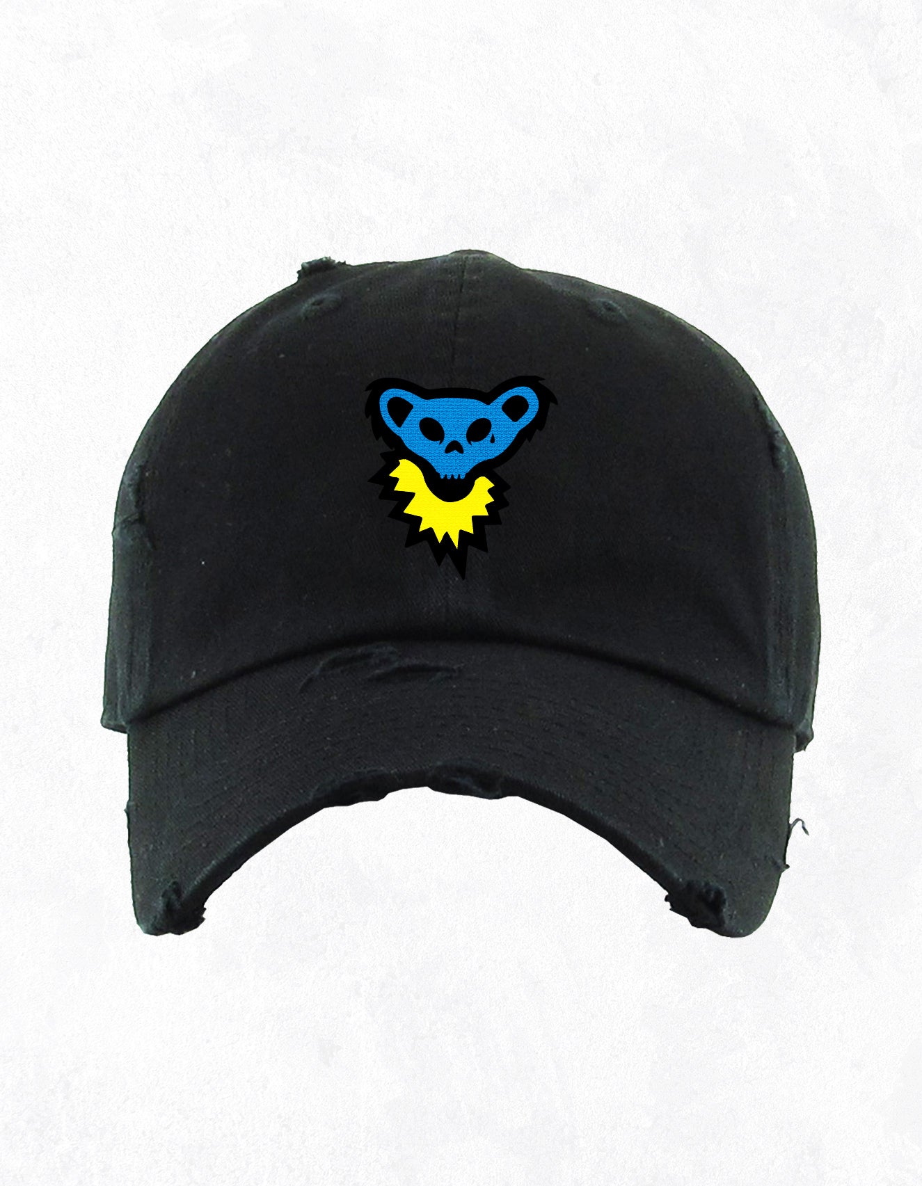 Greatfully Dead Embroidered Distressed Dad Hat