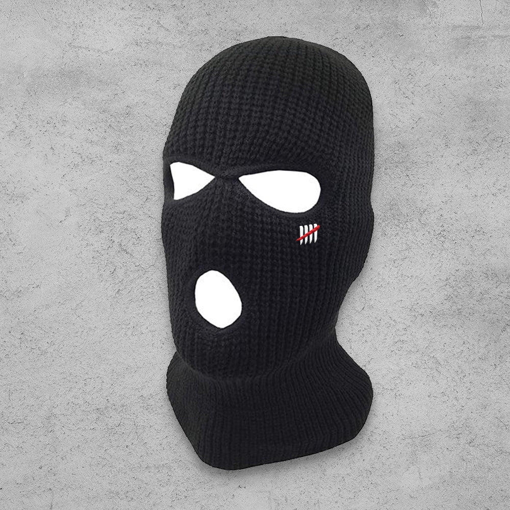 Ultra Black 3 Hole Embroidered Kill 5 Balaclava