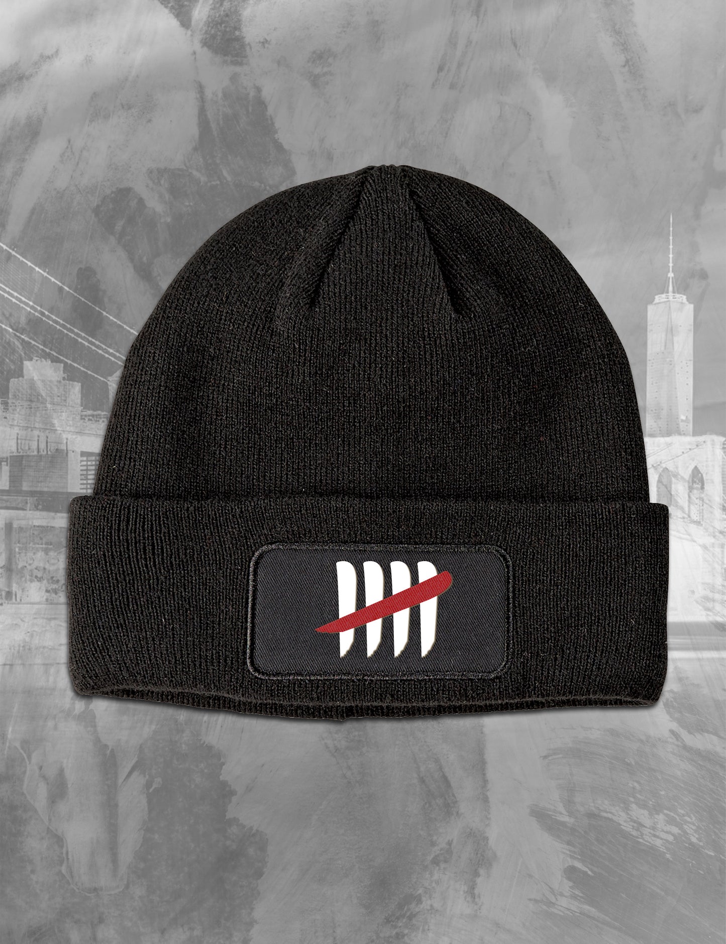 Kill 5 Embroidered Patch Cuff Beanie