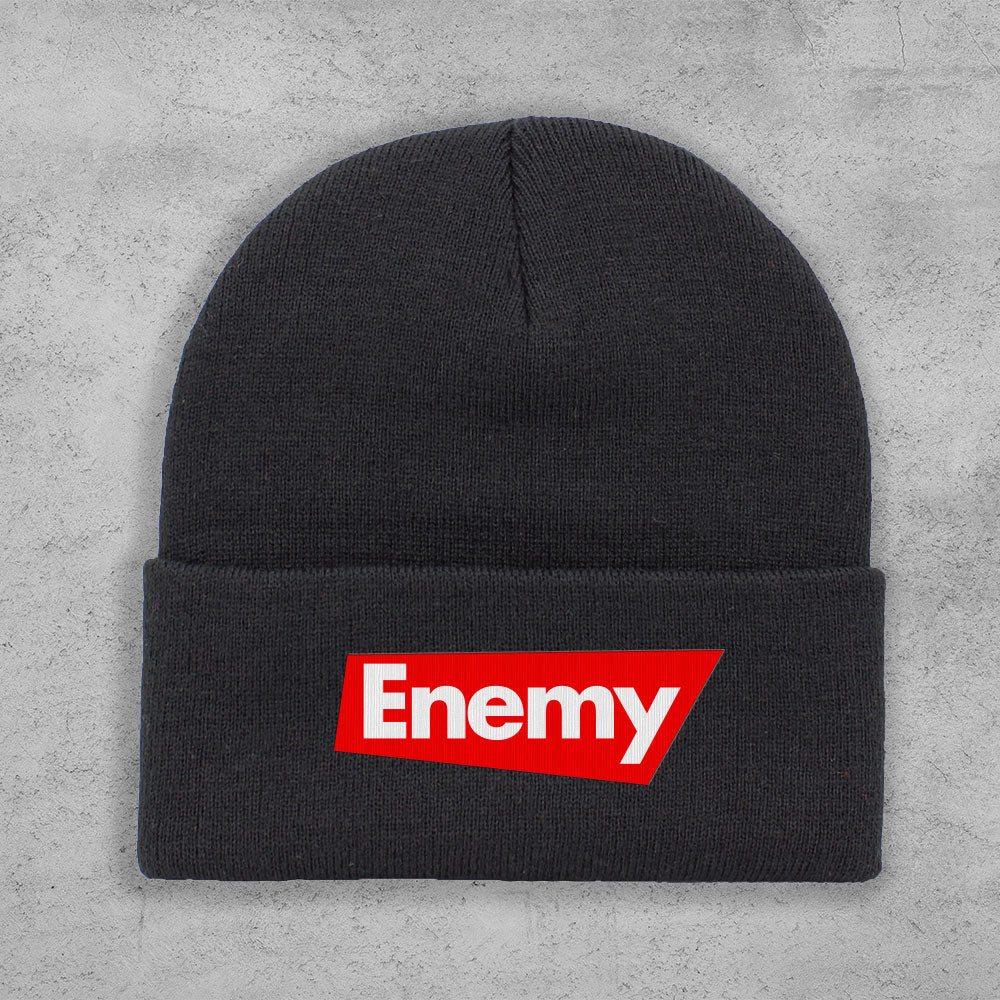 Enemy Emblem Embroidered Cuff Beanie