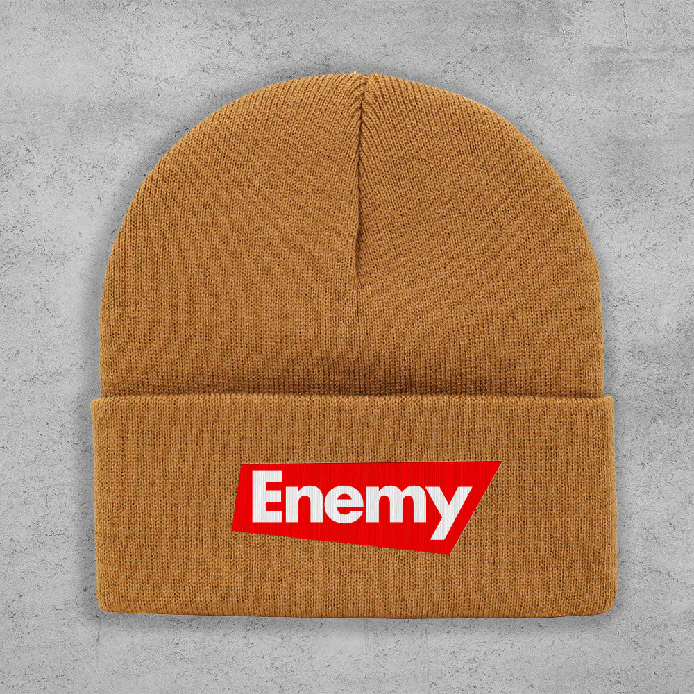 Enemy Emblem Embroidered Cuff Beanie
