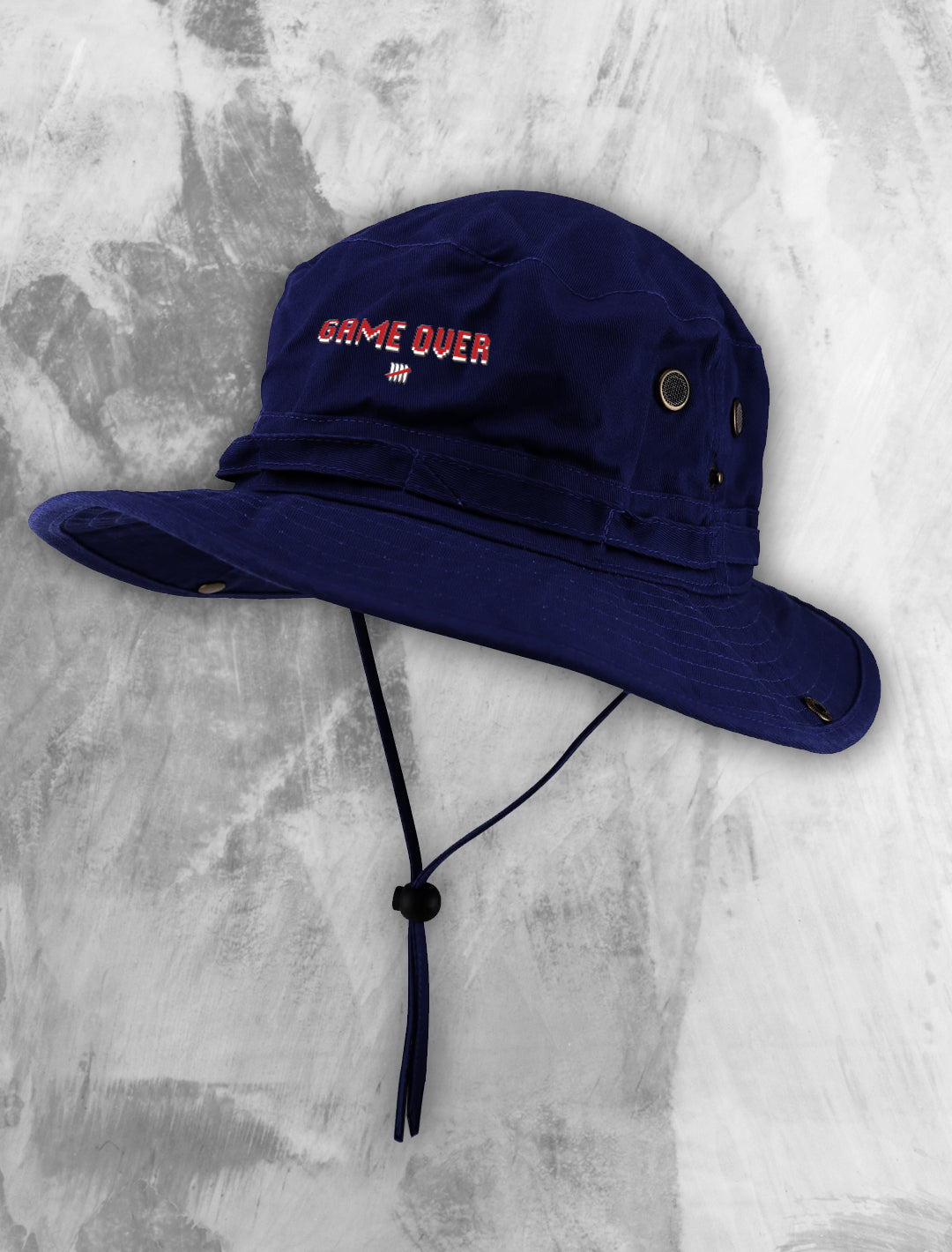 Game Over Embroidered Boonie Hat w/ Draw String