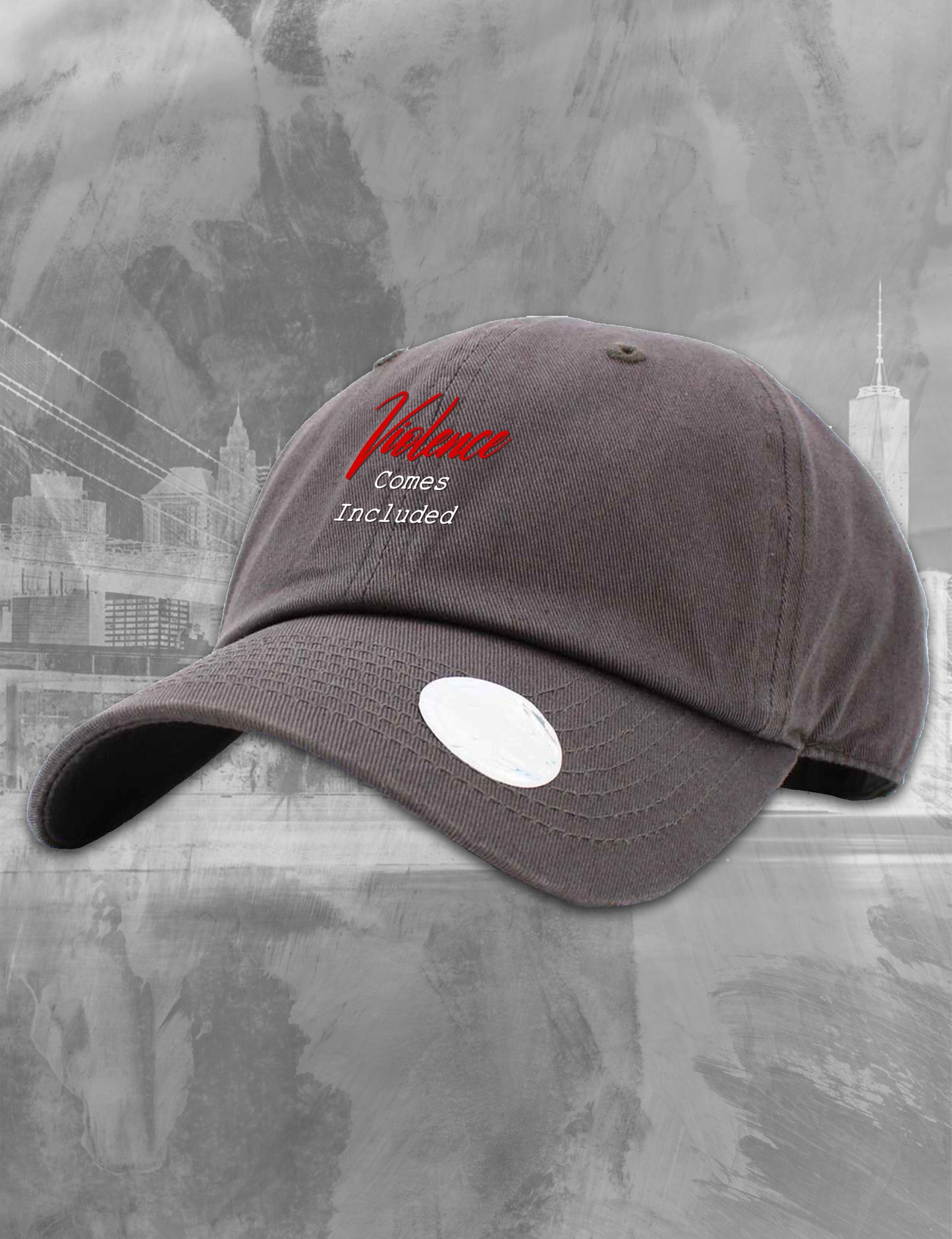 Violence Comes Included Embroidered Logo Dad Hat