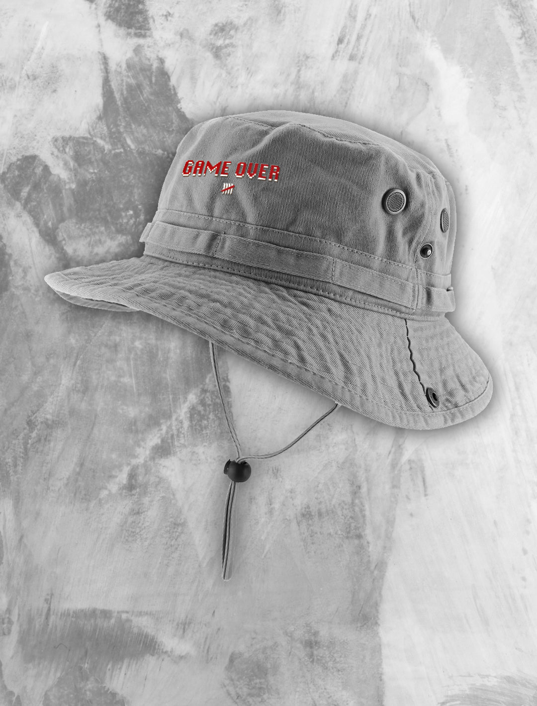 Game Over Embroidered Boonie Hat w/ Draw String