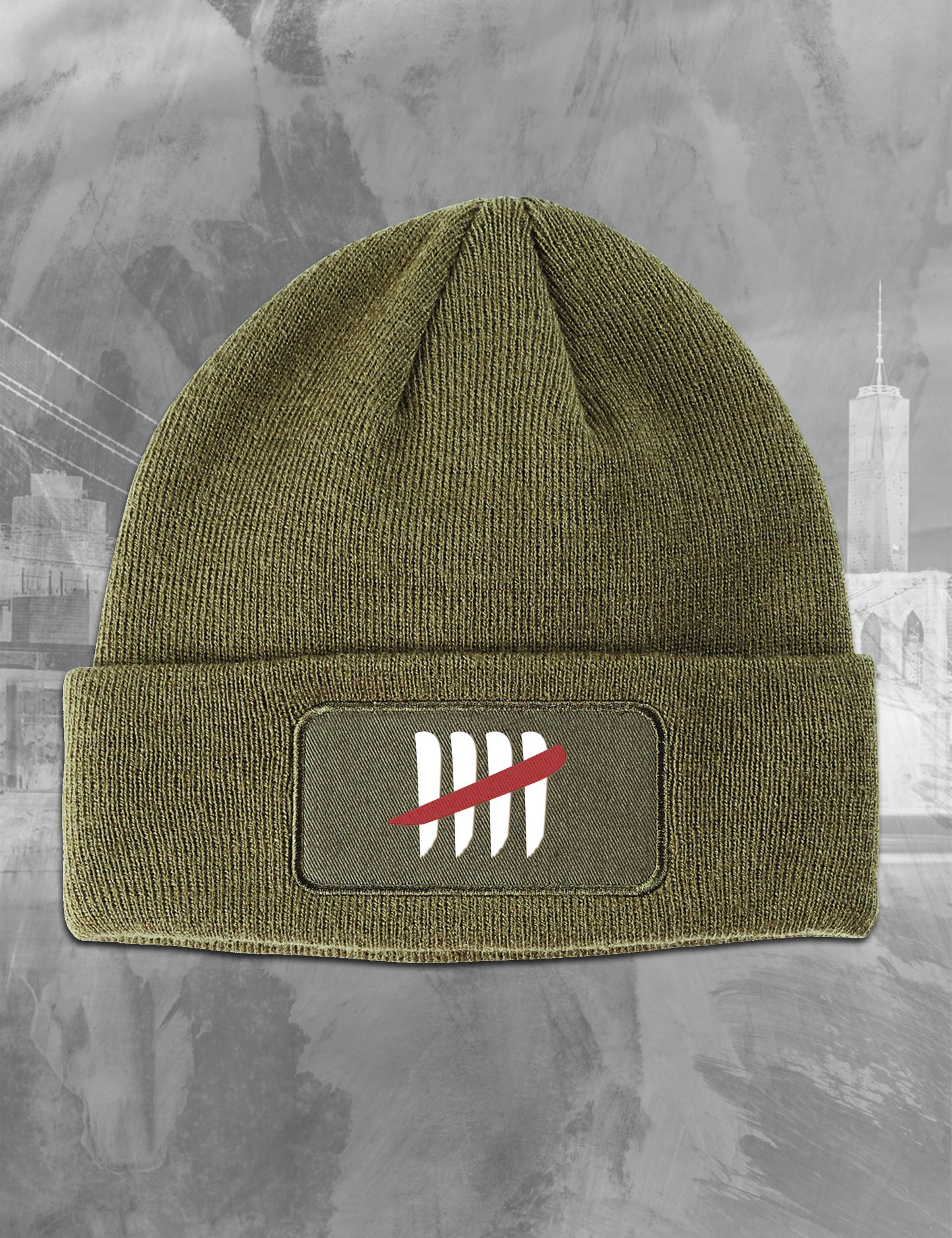 Kill 5 Embroidered Patch Cuff Beanie