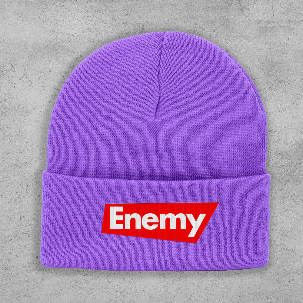 Enemy Emblem Embroidered Cuff Beanie