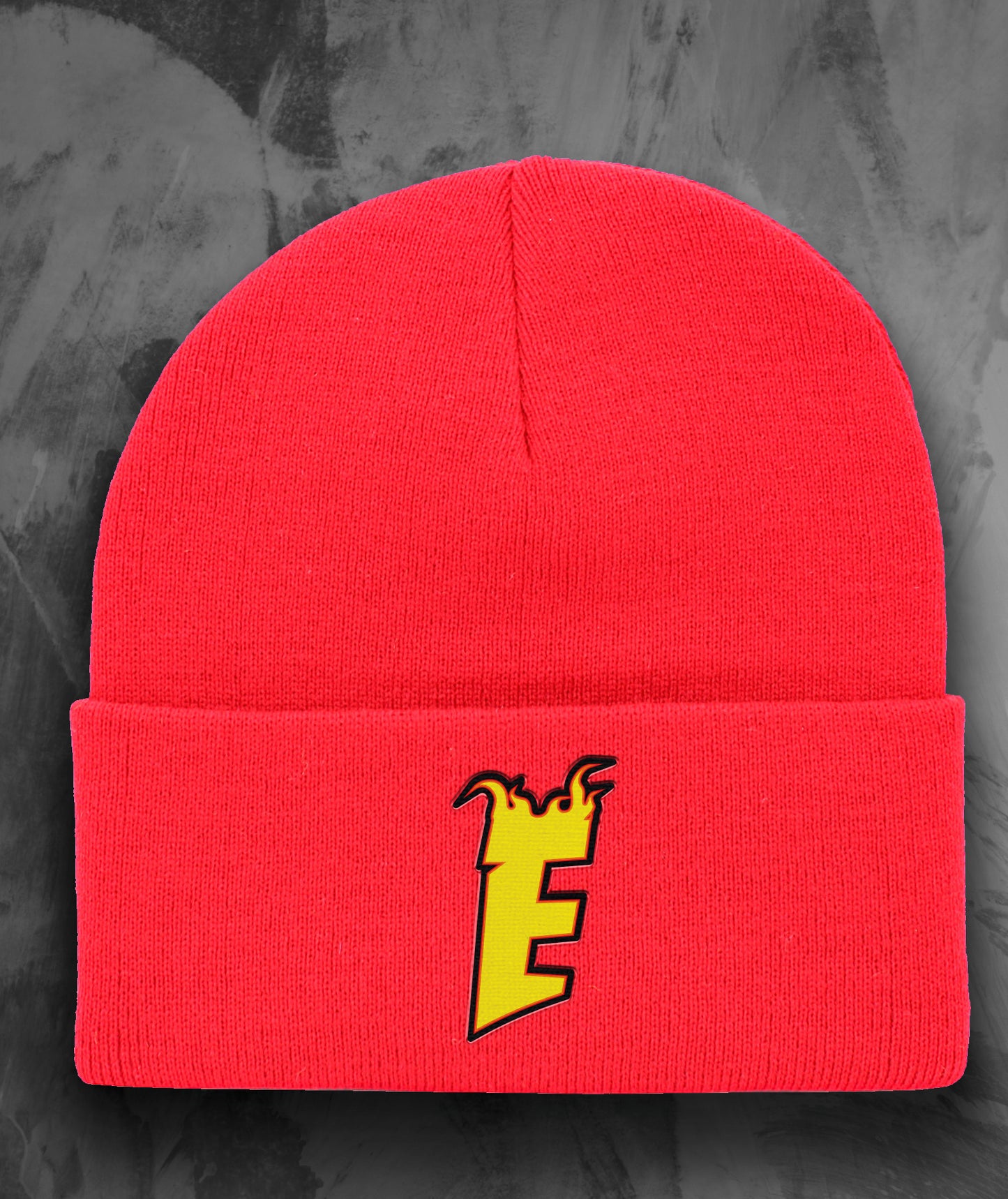 Enemy Flames Embroidered Cuff Beanie