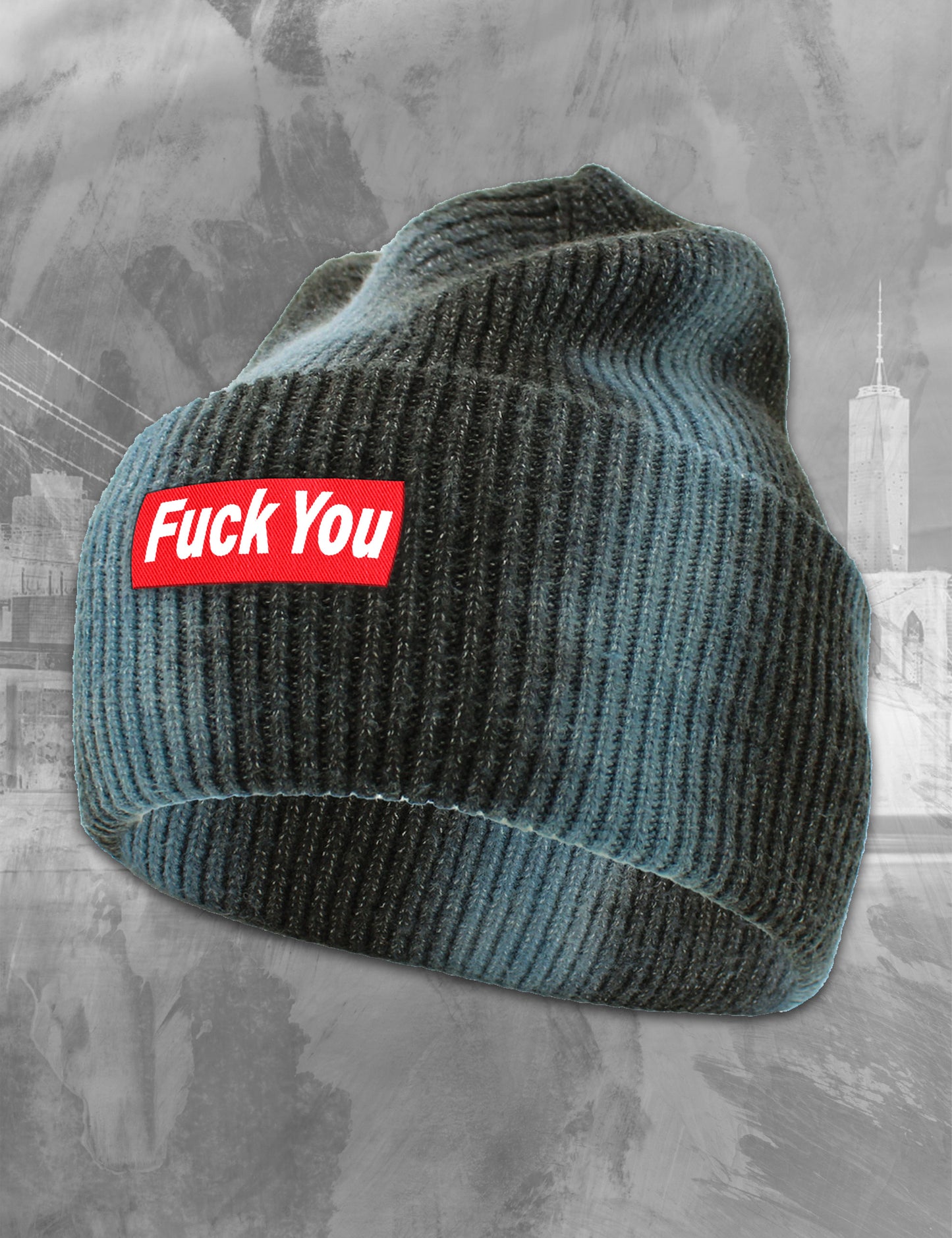 Tie Dye Knitted Fuck You Beanie