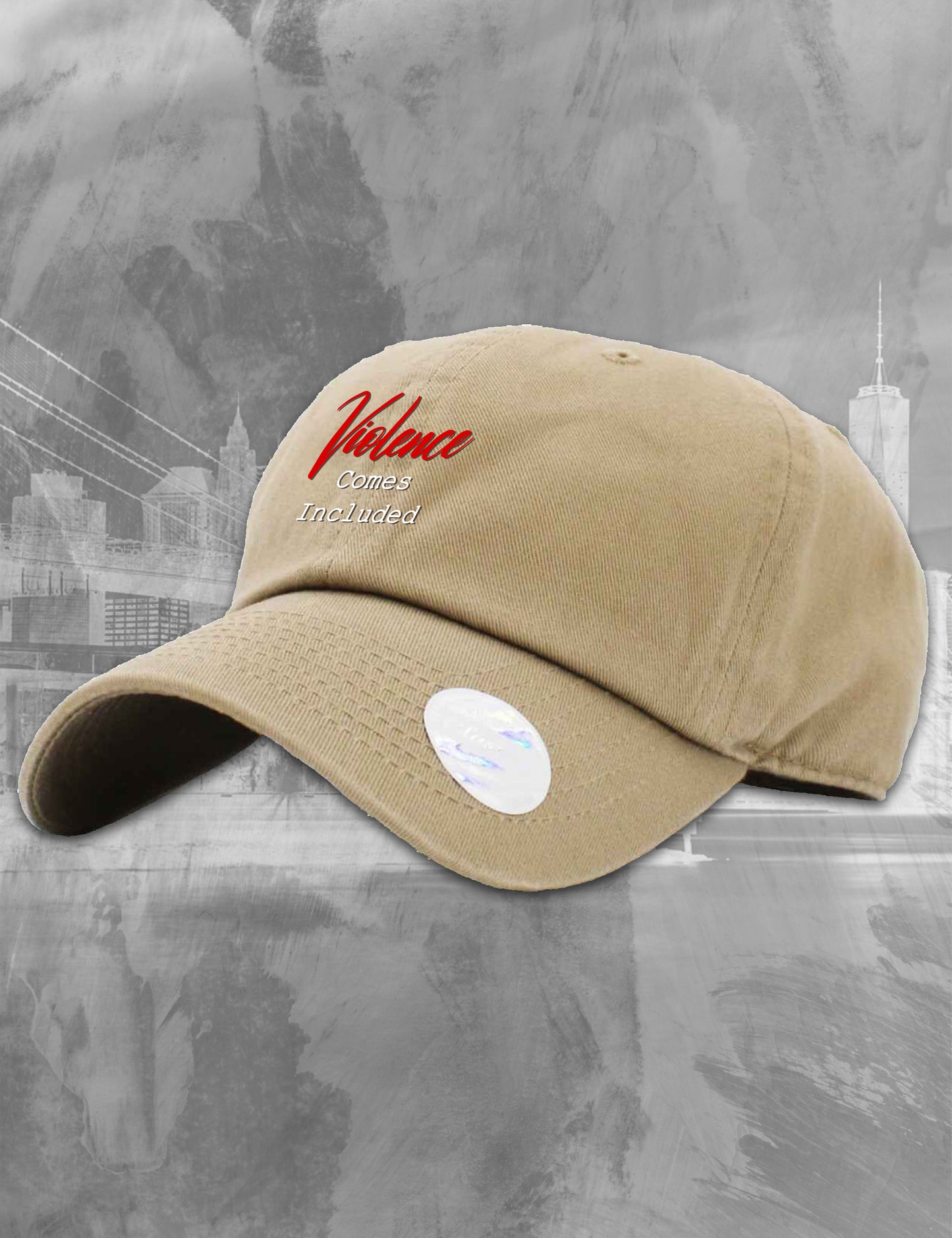 Violence Comes Included Embroidered Logo Dad Hat