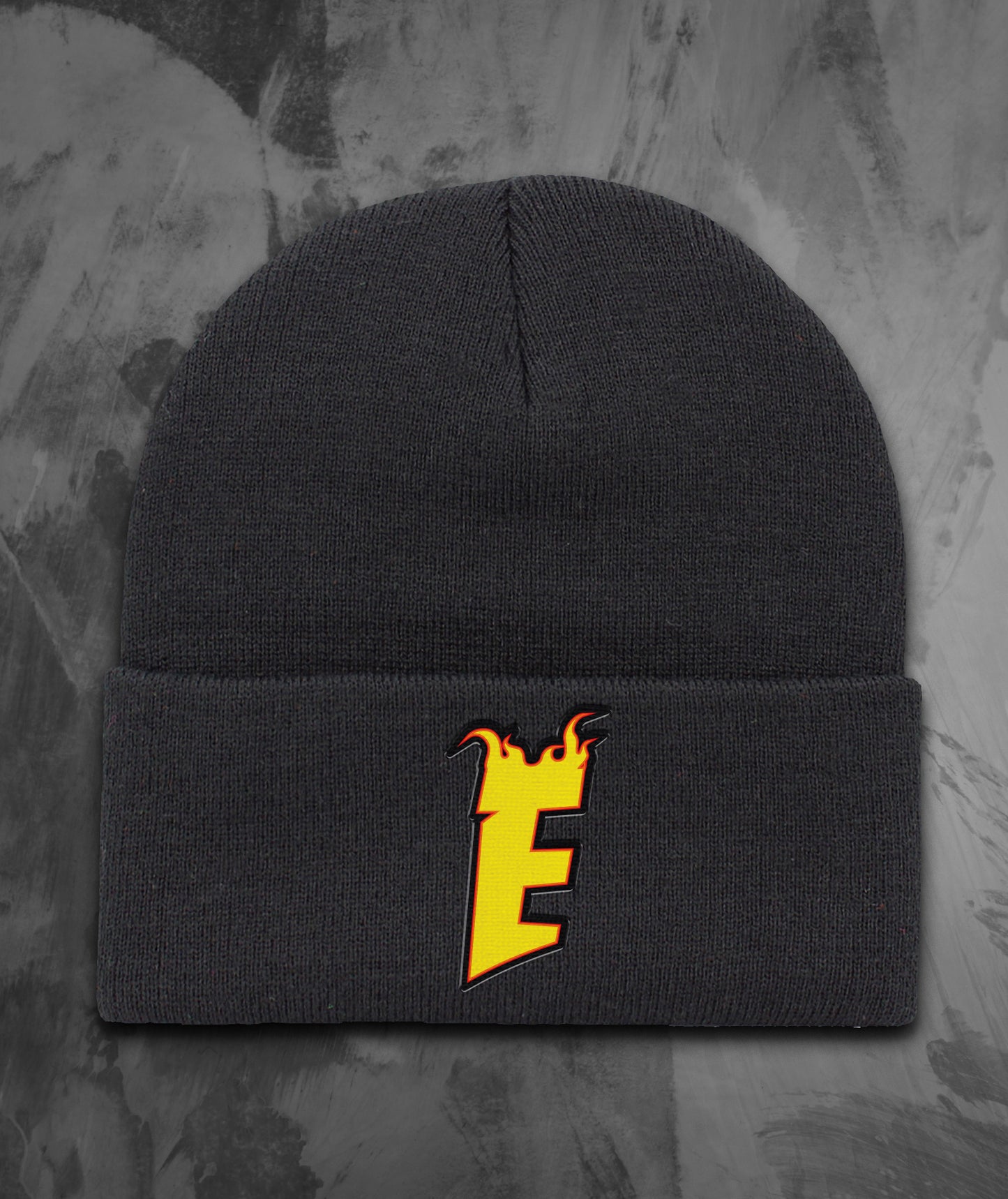 Enemy Flames Embroidered Cuff Beanie