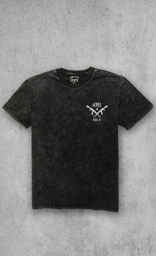 Mineral Wash Embroidered Crossed Up T Shirt