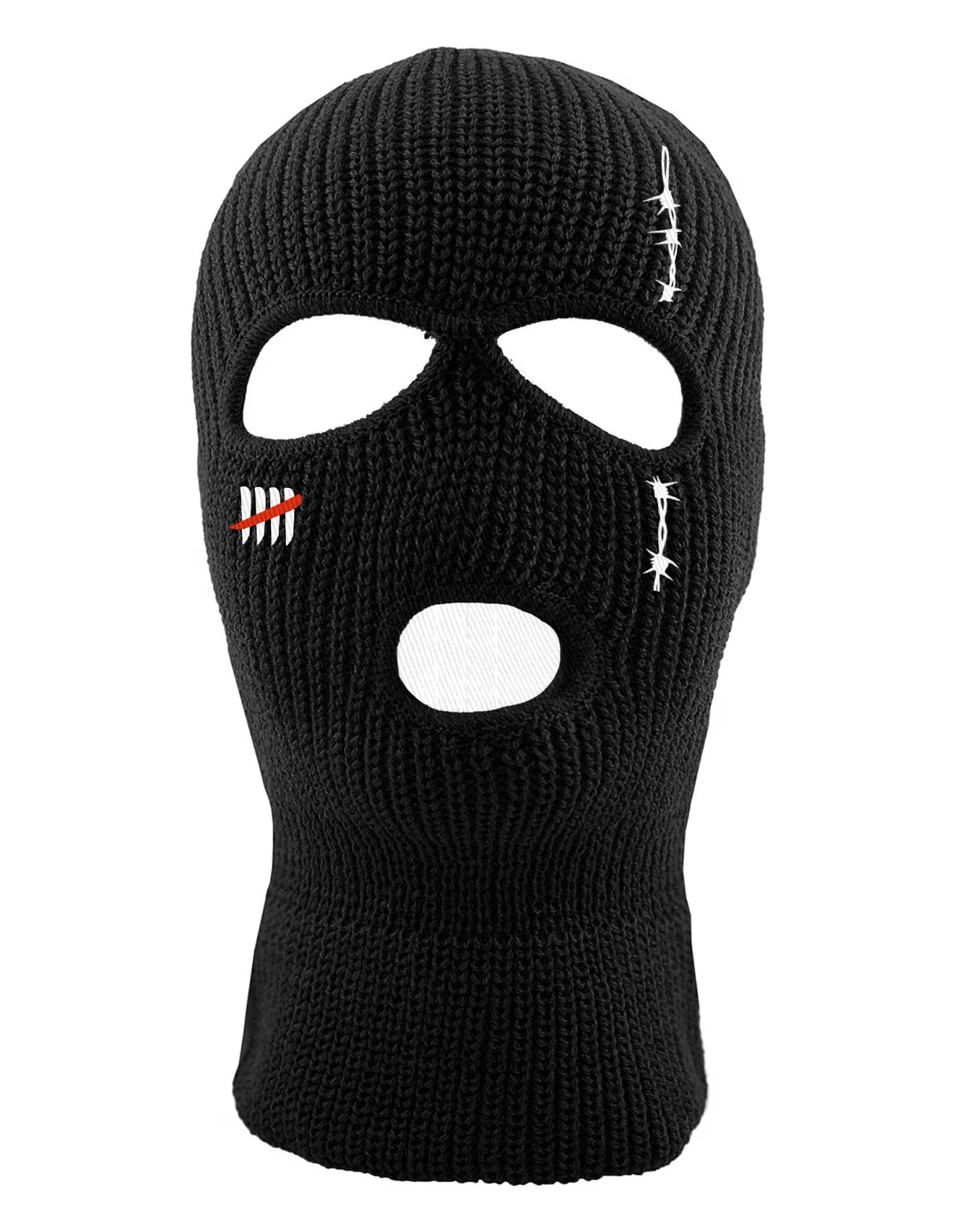 Barbed Wire Embroidered 3 Hole Balaclava