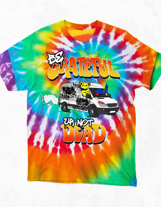 Be Grateful Short Sleeve Tie Dye T-Shirt