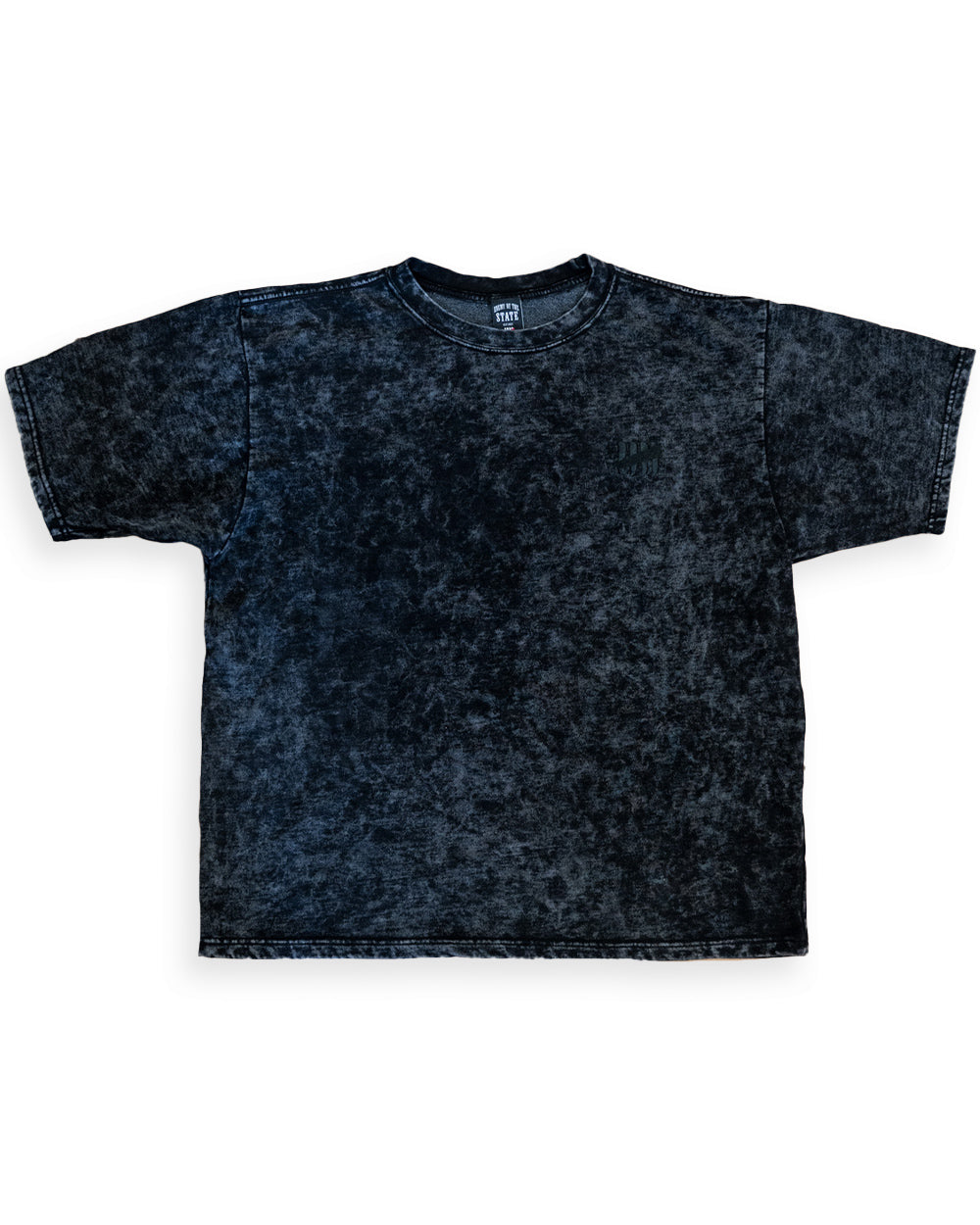 Enemy CORE Heavyweight Terry Mineral Wash Embroidered Black T Shirt