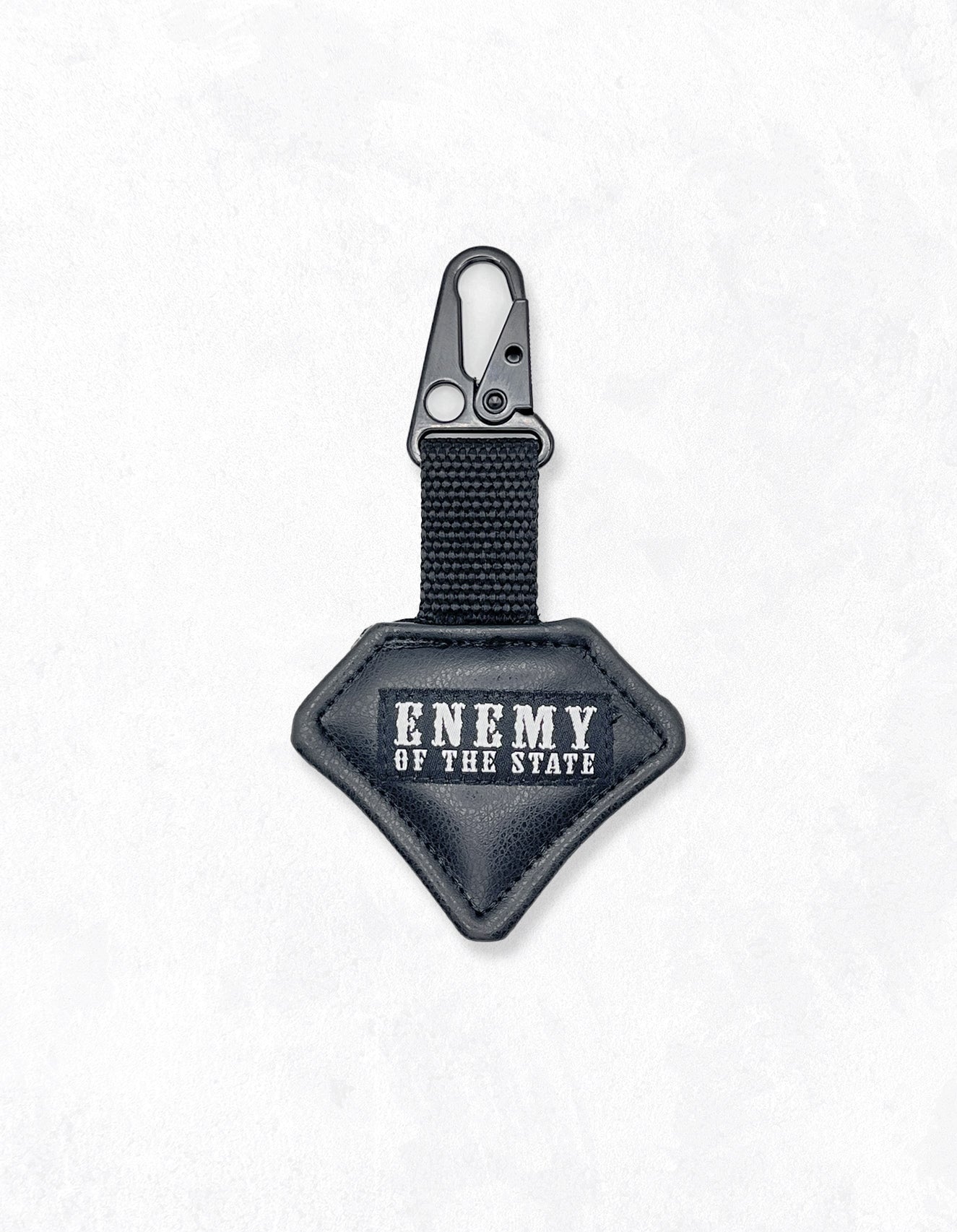 Black Double Sided Plush Bag Tag