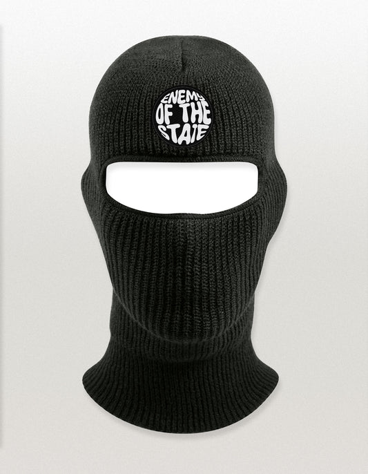Black 2 Hole Enemy of the State Patch Balaclava