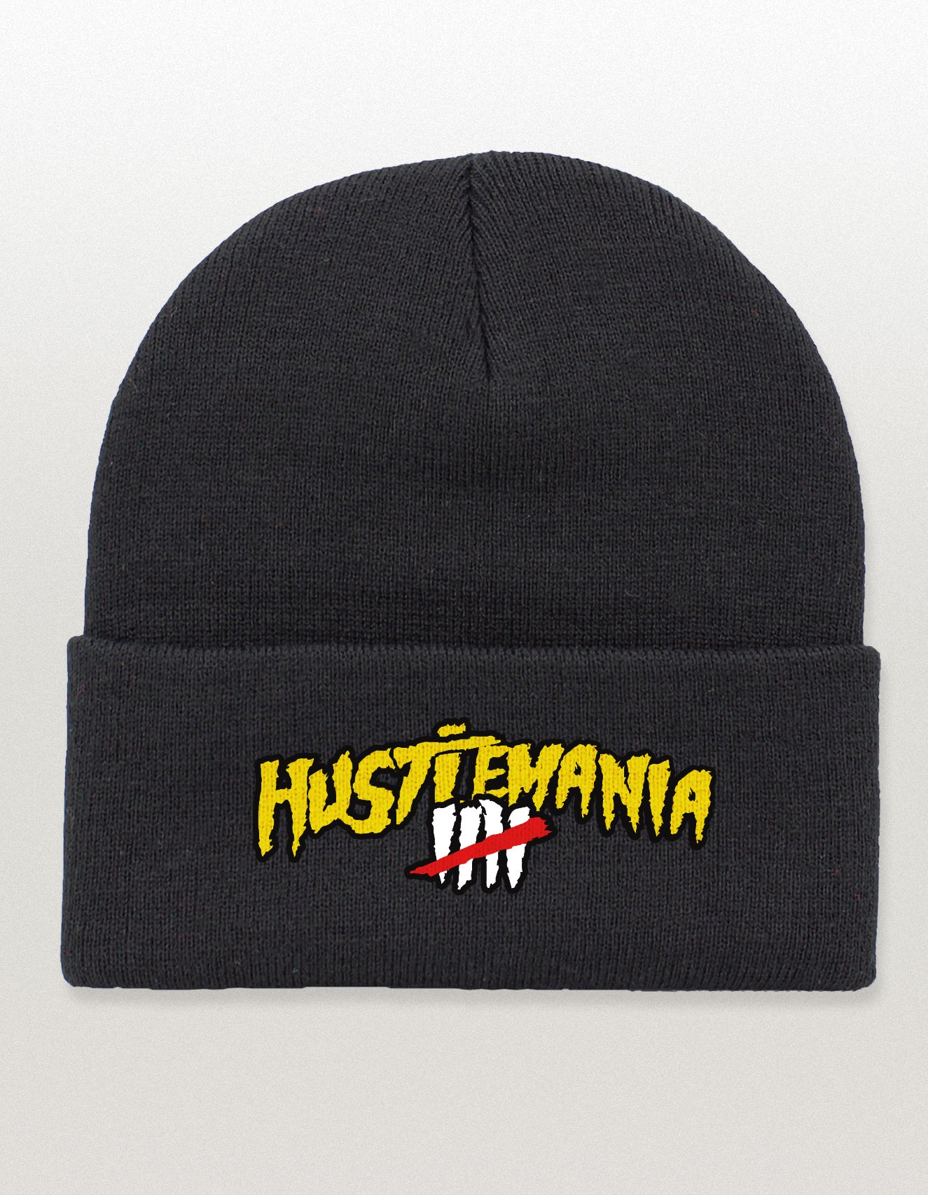 Hustlemania Embroidered Cuff Beanie