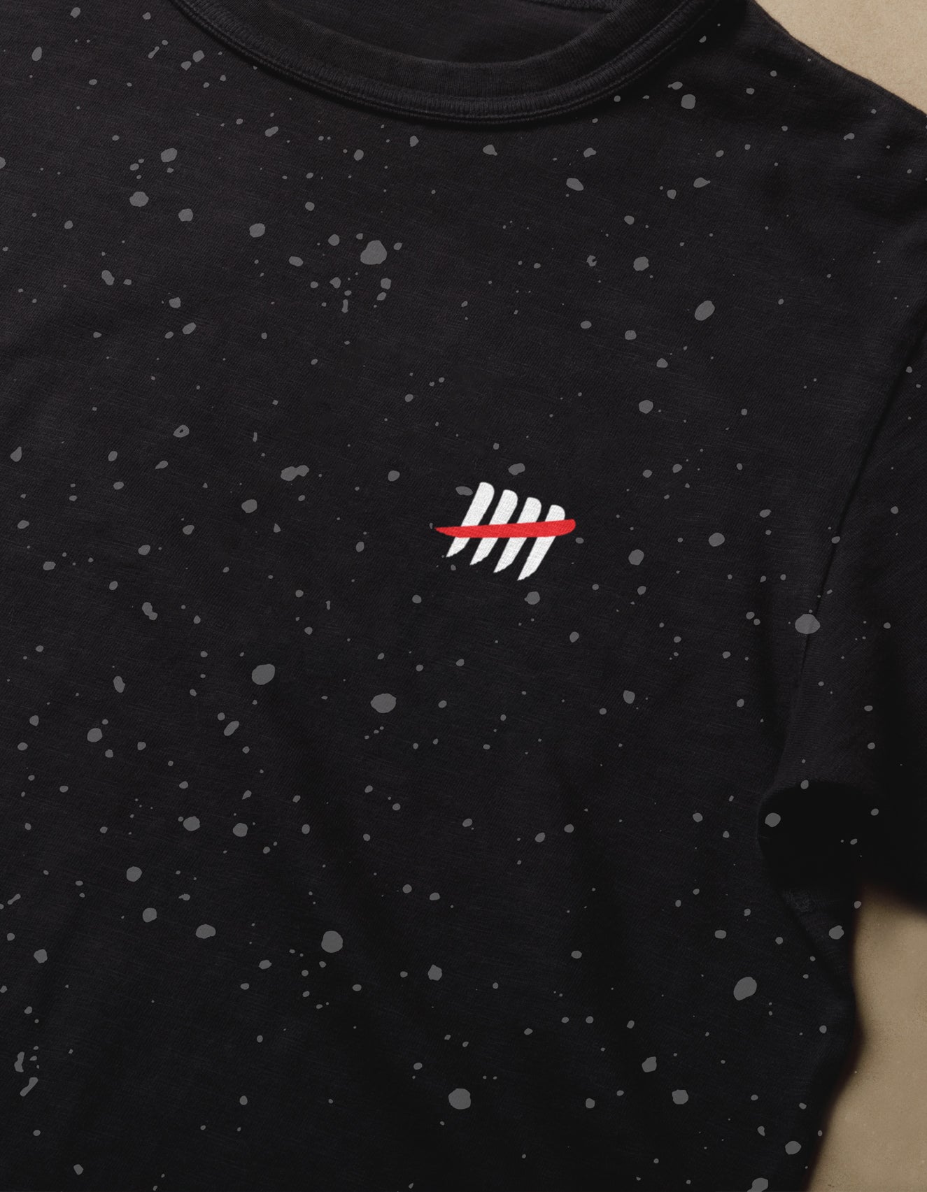 Glow in the Dark Splatter Kill 5 Embroidered T-Shirt