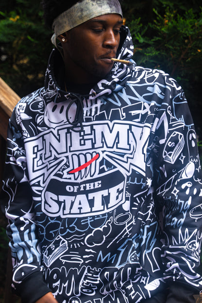 Enemy All Over Graffiti  Hoodie PRE-ORDER