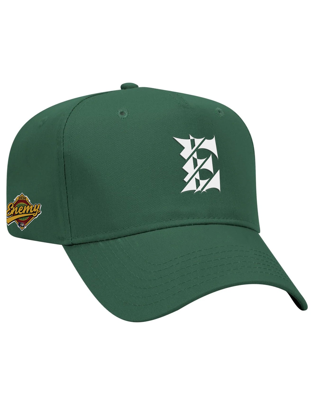 Big Green E Fully Embroidered Forest Green Snapback