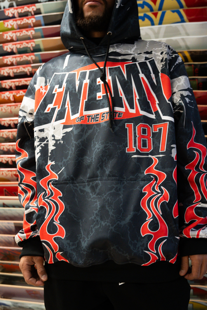 Dual Flames Fully Sublimated Hoodie