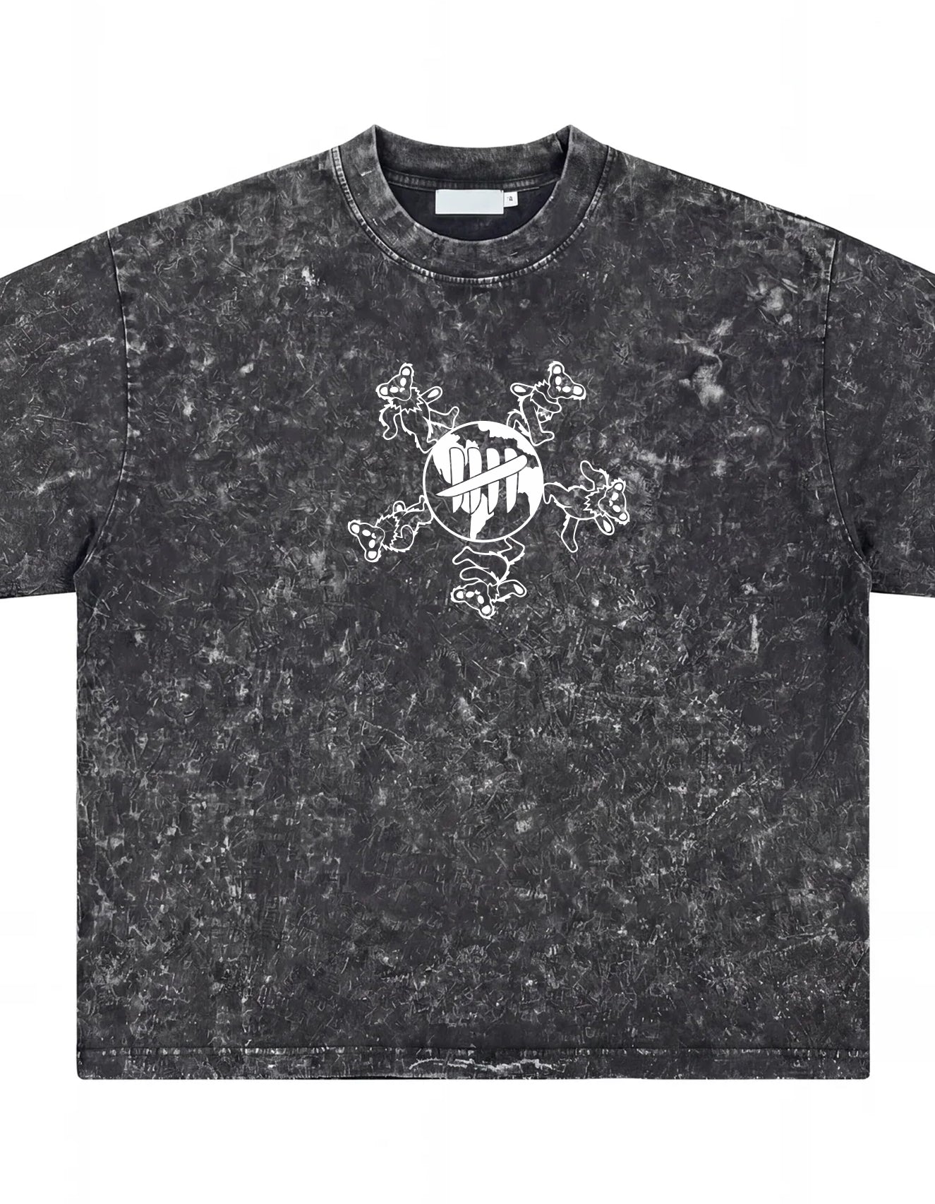 Globe Trotting Heavyweight Acid Wash T Shirt