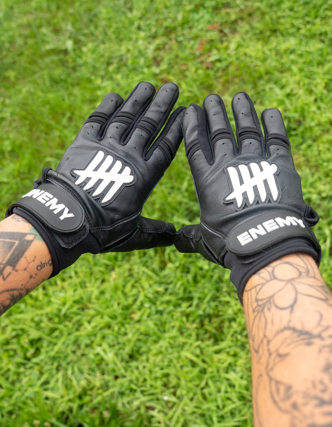 Enemy of the State Black Leather Gloves