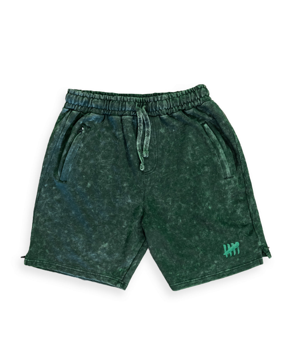 Enemy CORE Heavyweight Terry Mineral Wash Embroidered Green Shorts