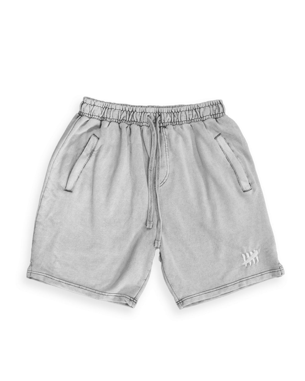Enemy CORE Heavyweight Terry Mineral Wash Embroidered Grey Shorts