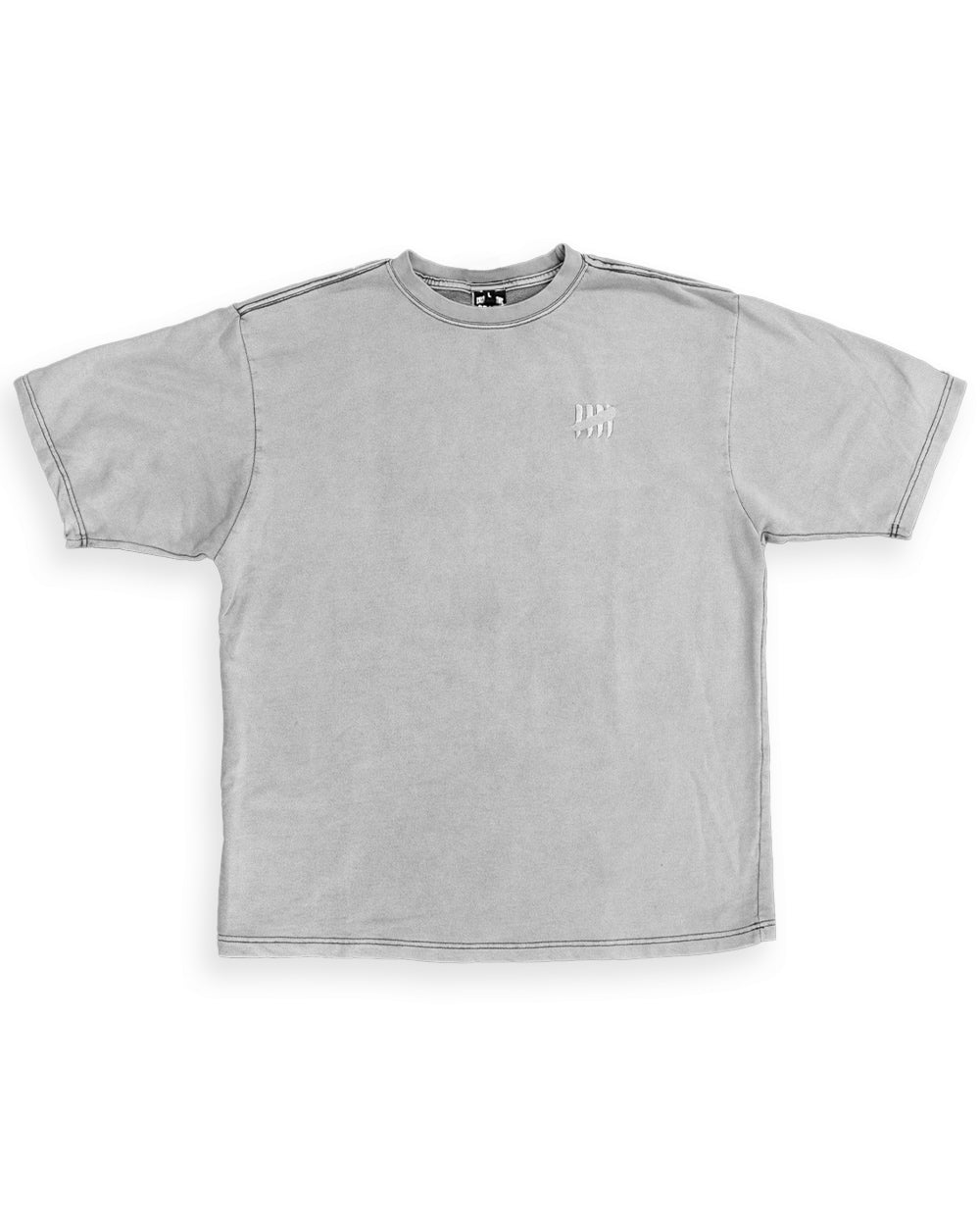 Enemy CORE Heavyweight Terry Mineral Wash Embroidered Grey T Shirt
