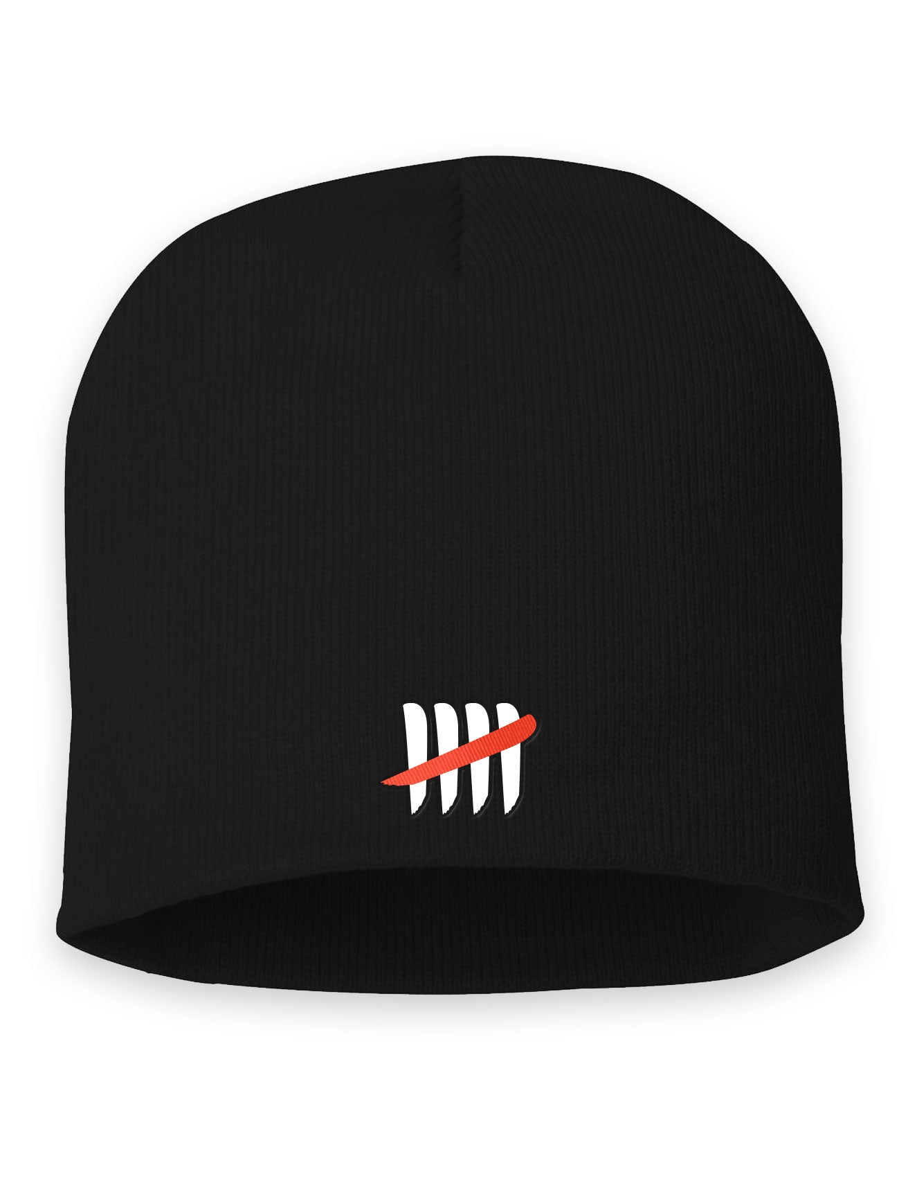Classic Embroidered Hash No Cuff Beanie
