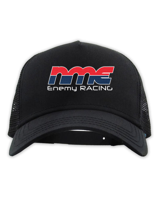 6 Panel Embroidered Enemy Racing Mesh Hat