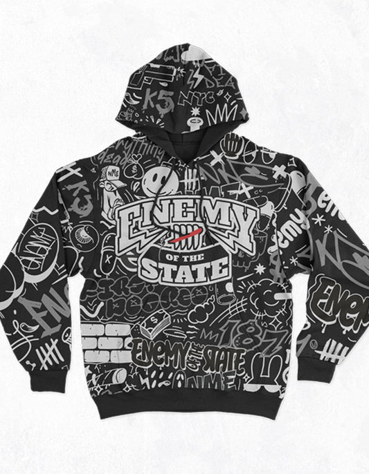 Enemy All Over Graffiti  Hoodie PRE-ORDER