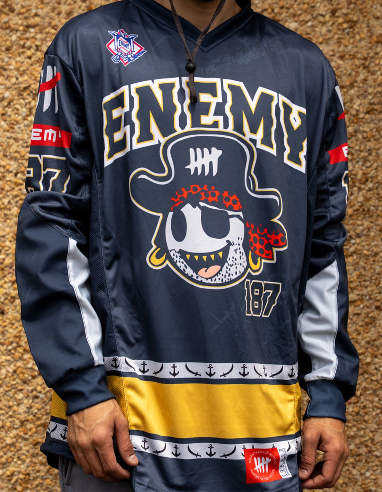 Enemy of the State " Pirate Treasure " Long Sleeve Jersey
