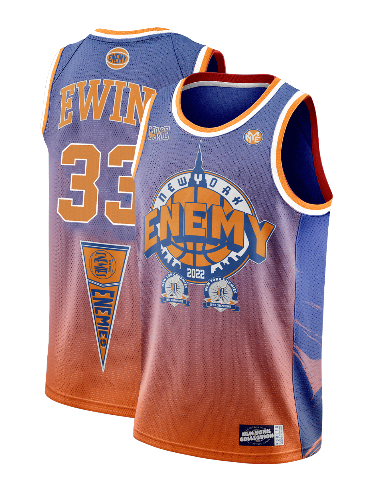 Special Edition Enemy of the State " New York Enemies " Basketball Away Jersey
