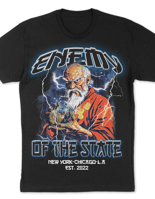Shaolin Monk Oversized Print T Shirt