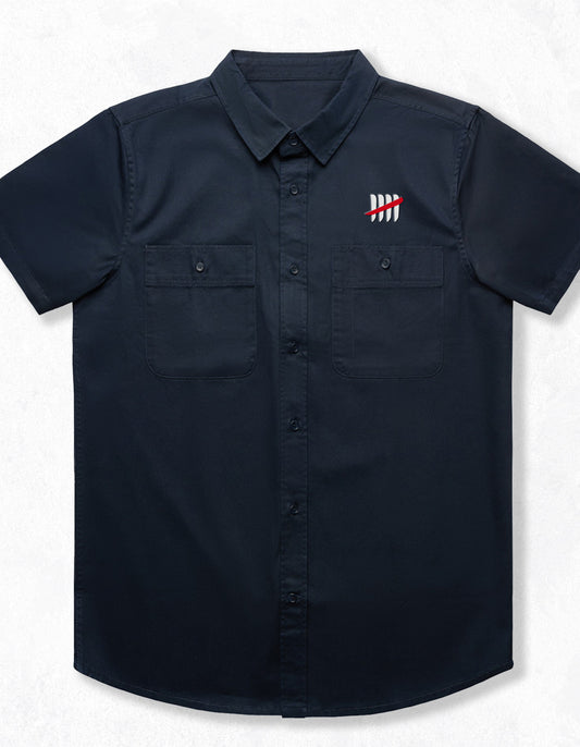 Kill 5 Embroidered Button Up T Shirt